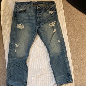 Levi's Men's Straight Distressed Denim Jeans